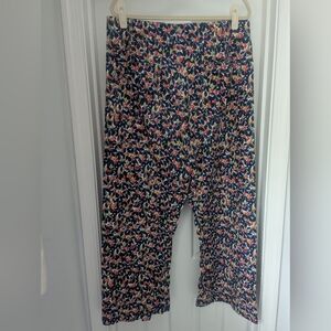 Anthropologie Maeve Colette Crop - Olive Print